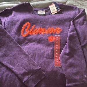 Champion Purple Clemson Sweatshirt